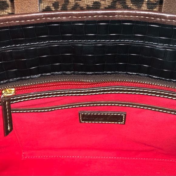 Dooney & Bourke Woven Leather Handbag - Picture 8 of 10